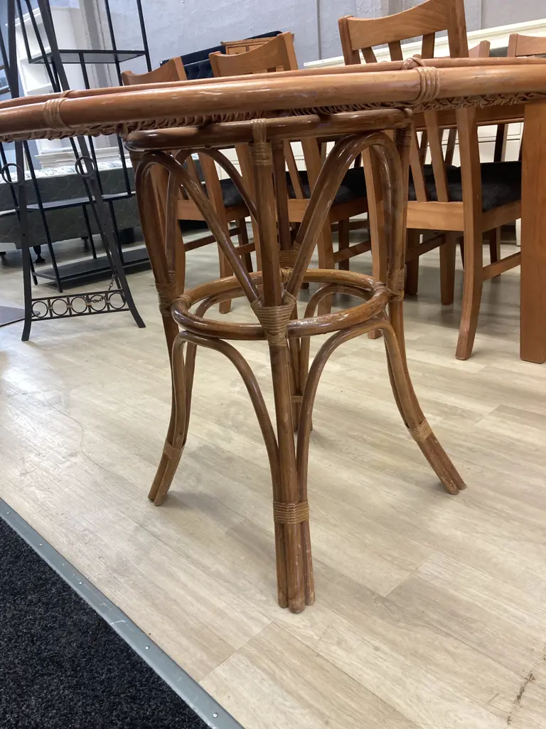 Cane Table With A Round Top. 72 x 91cm Image 1++